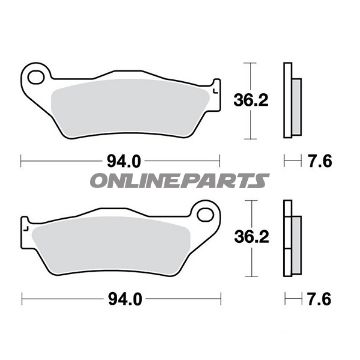 Brake Pads Scooter Sintered Srm Trwaltn 7322845