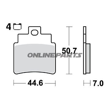 Brake Pads Scooter Sintered Srm Trwaltn 7323470