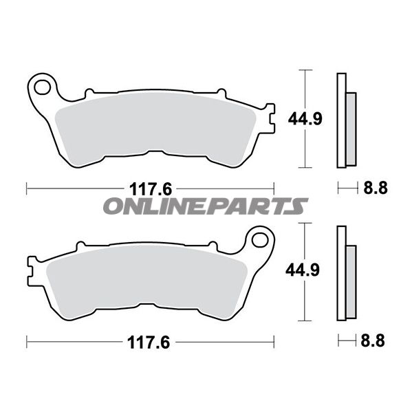 Brake Pads Scooter Sintered Trwaltn 7323066
