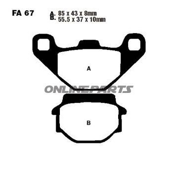 Brake Pads Scooter Sintered Hh Ebc Sfa067hh