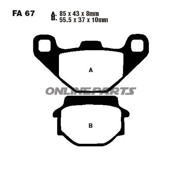 Brake Pads Scooter Sintered Hh Ebc Sfa067hh