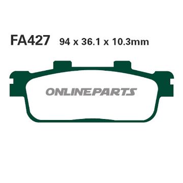 Brake Pads Scooter Sintered Hh Ebc Sfa427hhaltn 7875198