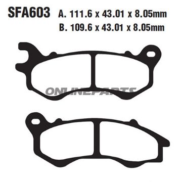 Brake Pads Scooter Ebc Sfa603oder 7870141