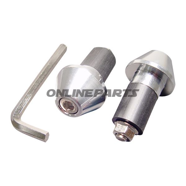 Handlebar Ends Aluminium Silver17mm Jmp