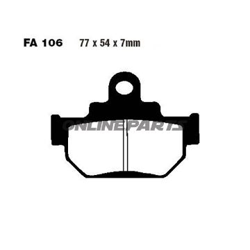 Brake Pad Semi-Sinter V Ebc Fa106v