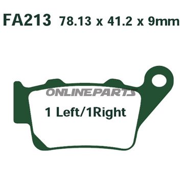 Brake Pads Semi-Sint V Ebc Fa213v