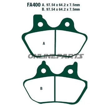 Brake Pads Semi-Sint V Ebc Fa400v