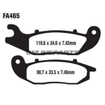 Brake Pads Std Ebc Fa465ttalternative: 7870268
