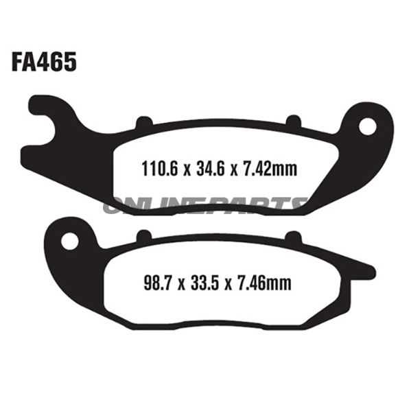 Brake Pads Std Ebc Fa465ttalternative: 7870268