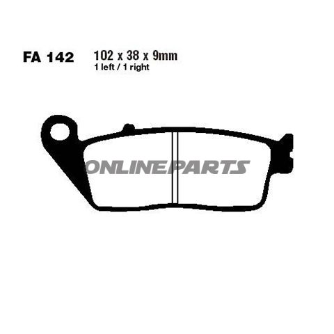 Brake Pads Carbon Scooter Ebc Sfac142alternative: 7870275
