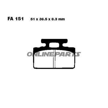 Brake Pads Carbon Scooter Ebc Sfac151