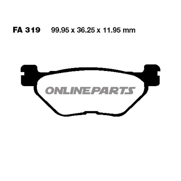 Brake Pads Carbon Scooter Ebc Sfac319