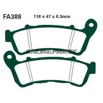 Brake Pads Carbon Scooter Ebc Sfac388alternative: 7870286
