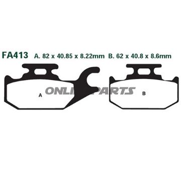 Brake Pads Carbon Scooter Ebc Sfac413