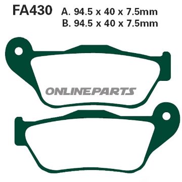 Brake Pads Carbon Scooter Ebc Sfac430alternative: 7874837