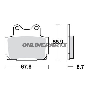 Bremseklods Sinter bag TRW