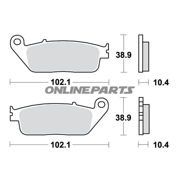 Brake Pad Sinter Scooter Trwaltn 7322670