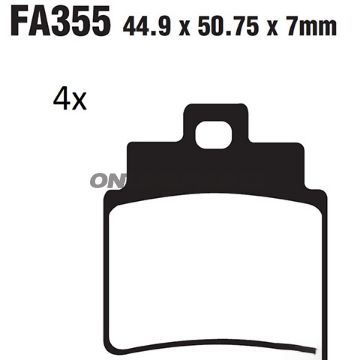 Brake Pad Carbon Scooter Ebc Sfac355/4Alternative: 7873862