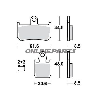 Brake Pad Sinter Carbon Scr Trwoder 7320011