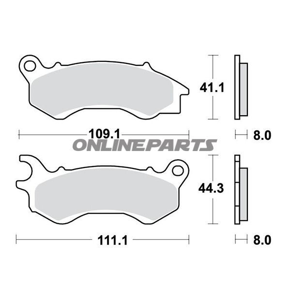 Brake Pad Sinter Scooter Trwoder 7323512