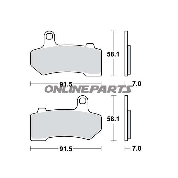 Brake Pad Sinter Sh Trwoder 7321672