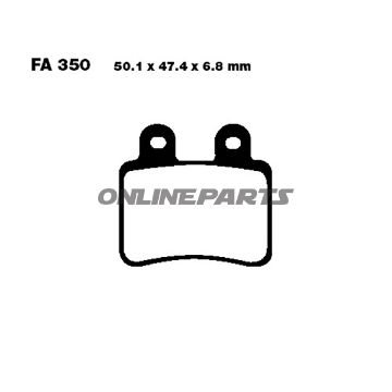 Brake Pads Std Ebc Fa350tt