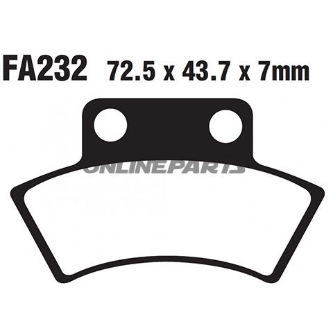 Brake Pads Sintered R Ebc Fa232r