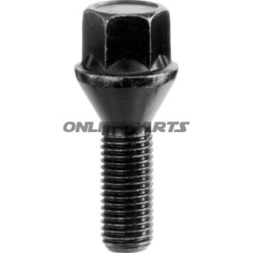 Wheel Nut M14x1.5X25 Ke 17Black Pkg 10 Pcs