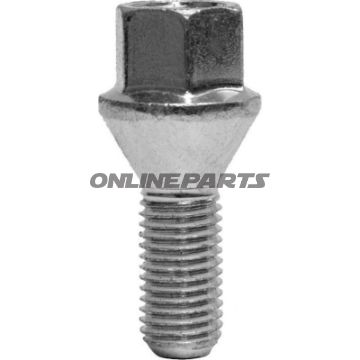 Wheel Nut M14x1.5X25 Ke 17Silver Pkg 10 Pcs