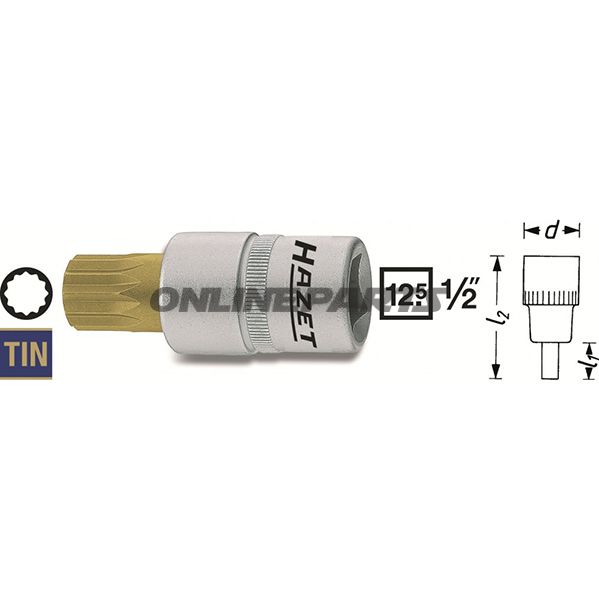 Insert Vielzahn 1/2 M8length 53Mm