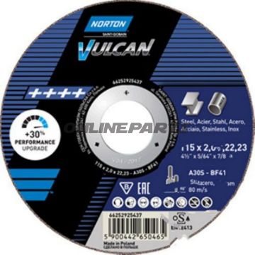 Cutting Disk 115X2.5 Gernorton Vulcan Gerade
