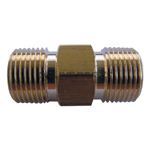 Male Double Threaded Nipple1/4-1/4