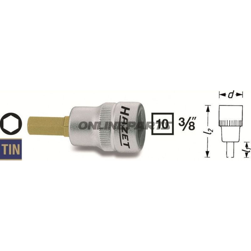 Insert Hexagon 3/8 10Länge 43.5 Mm
