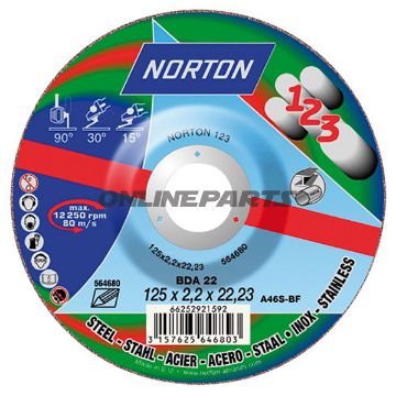 Cutting Disk 115X2.2Mm Crankednorton 1-2-3 Norton