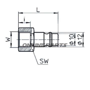 Stecknippel Steel Ig 3/8