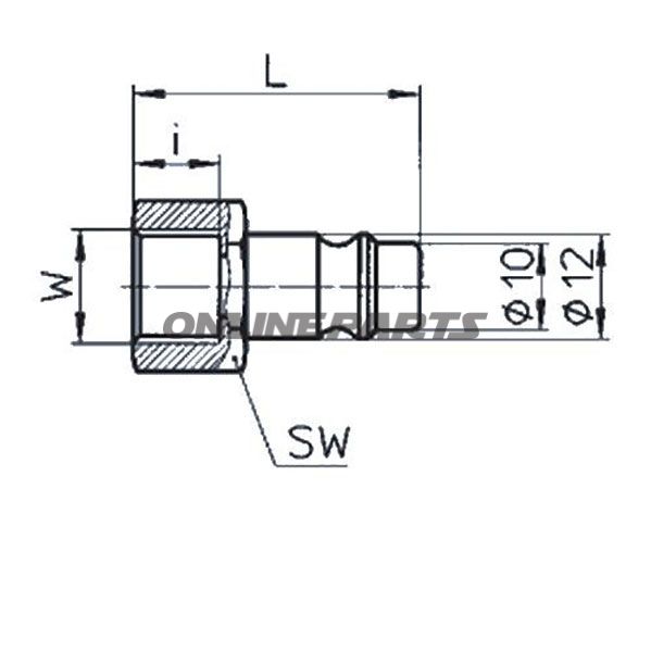 Stecknippel Steel Ig 3/8