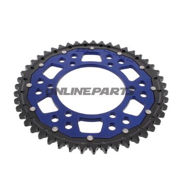 Tandhjul Dual 47Z tænder 530 blå ZF Indre diameter 110 Hulmønster 130