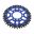 Kettenrad Dual 40Z Teilung 520 blau ZF Innendurchmesser 136 Lochkreis 156