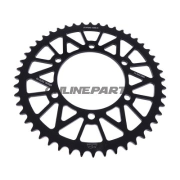 Alu-Kettenrad 48Z Teilung 520 schwarz JT Innendurchmesser 110 Lochkreis 130