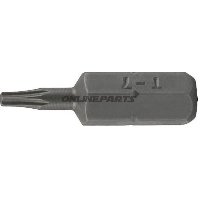 Bit Torx T9 mit BOHRUNG 1/4 6 Kant Länge 25MM 1/4=6.3MM
