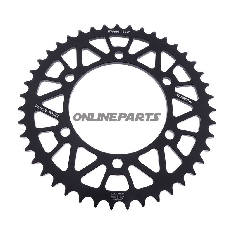 Alu-Kettenrad 43Z Teilung 520 schwarz JT Innendurchmesser 110 Lochkreis 130