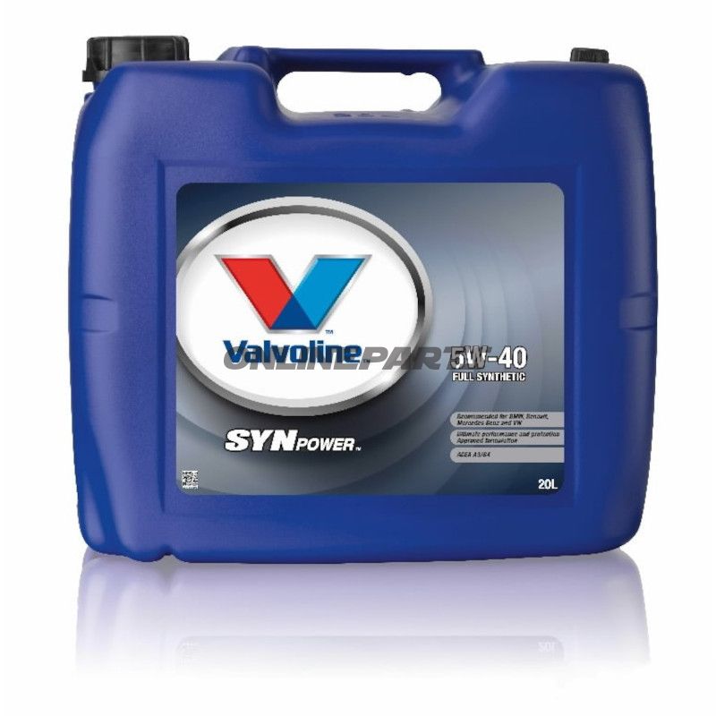 Motorolie 5W40 20 liter Valvoline Alternativ: 5583021