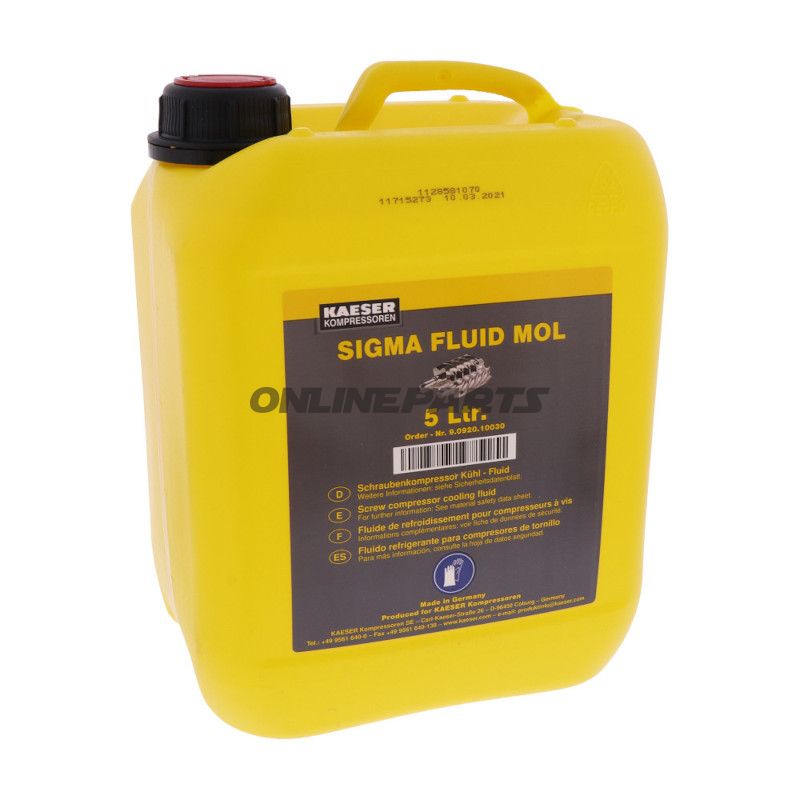 Kompressorolie MOL 5 L. Kaeser Skrue
