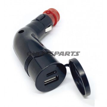 Adapter DIN / cigaretstik til USB 2x 3.6A