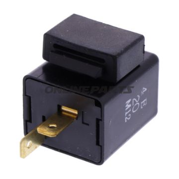 Elektronisk blinkrelæ, originalt reservedel, 12.8V, 2-polig