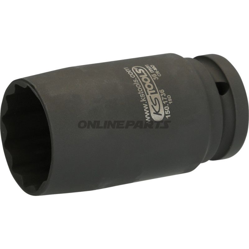 Kraft-Stecknøgle 6 Kant 3/8 63MM Sæt 8 dele