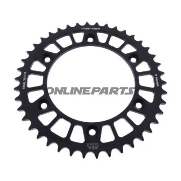 Aluminium Tandhjul 42Z tænder 520 sort JT indre diameter 125 hulcirkkel 150