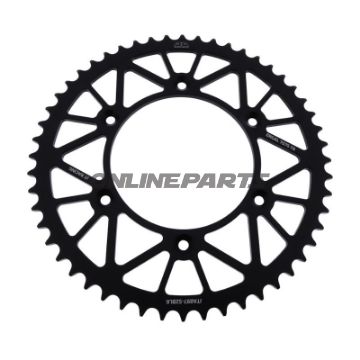 Aluminium Tandhjul 52Z tænder 520 sort JT indvendig diameter 125 hulcirkkel 150