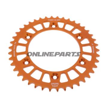 Alu-Kettenrad 42Z Teilung 520 orange JT Innendurchmesser 125 Lochkreis 150