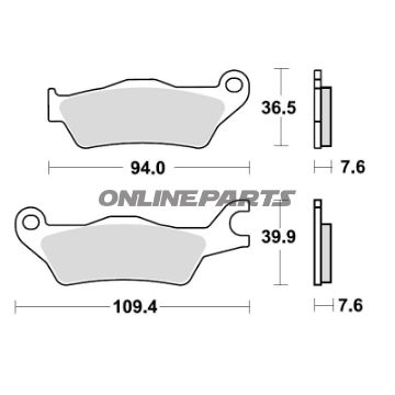 Bremseklods Sinter TRQ TRW Alternativ: 7370221